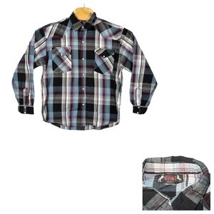 Stop Western Pearl‎ Snap Shirt Mens Large Rodeo Southwestern